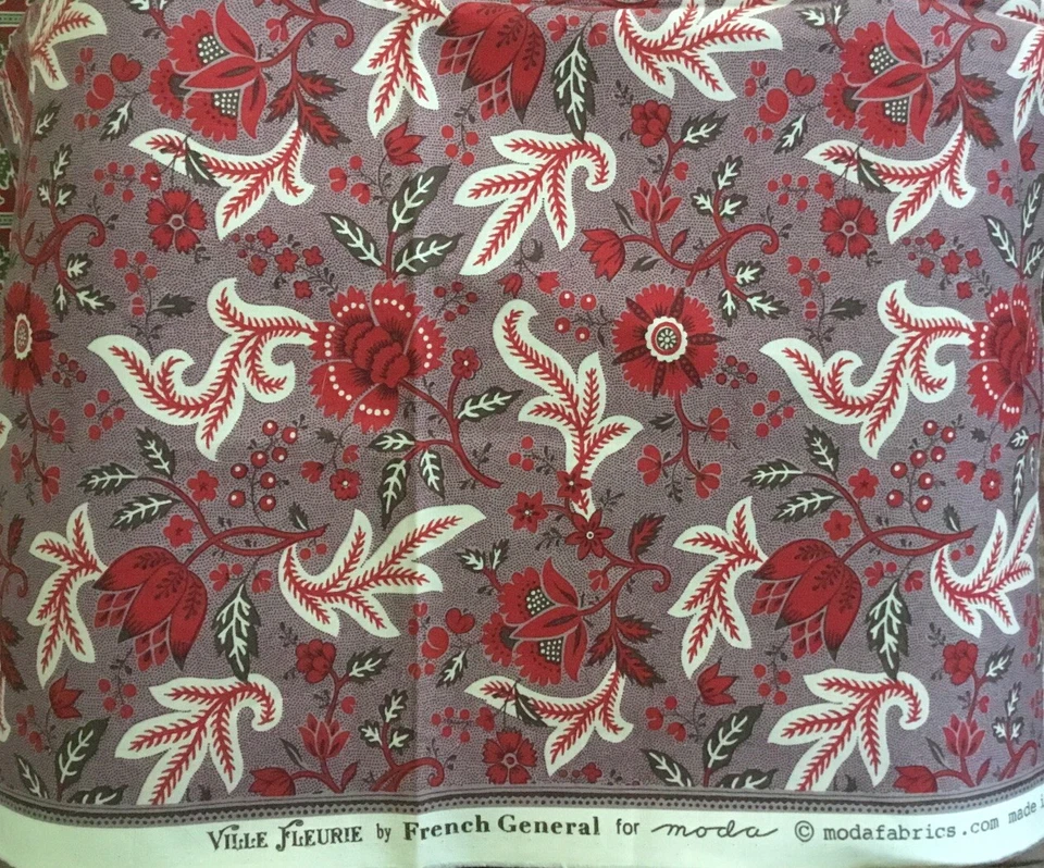 Moda VILLE FLEURIE by French General Quilt Fabric FAT QUARTER OOP - Image 1 of 1