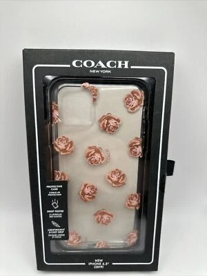 Coach Protective Case for iPhone 11 Pro Max - Dreamy Peony Clear/Pink/Glitter - Image 1 of 2