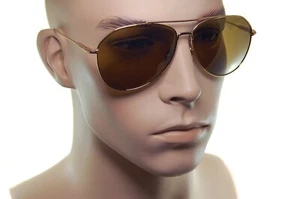 Tom Ford Cyrus Titanium Herren große Sonnenbrille TF747 30E 62mm GOLD BRAUN JAPAN - Bild 1 von 15