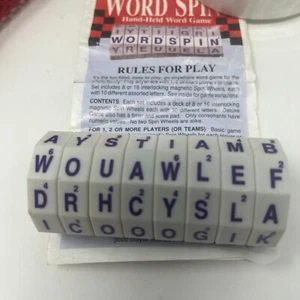 Word Spin Hand-Held Word Game - Travel Game w Carrying Bag - Picture 1 of 6