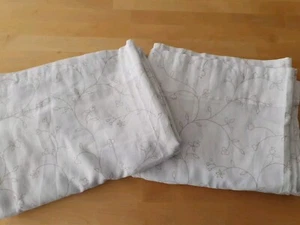 IKEA Arden blom Gardinen  Vorhänge 145x236cm - Grau weiß Landhaus Shabby - Bild 1 von 7