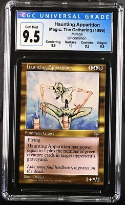 HAUNTING APPARITION Mirage U CGC 9.5 Q+ MTG [Nostalgium] - Image 1 of 2