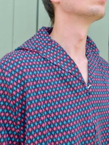 Vintage retro unused 50s unisex mens M - L womens XL black knit shirt top - Picture 1 of 7