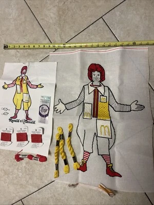McDonald's Tapestry Rare Vintage Collectible Needle Work Stitch Original - Image 1 of 4