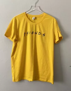 FRIENDS TV Show Women's T Shirt Yellow Graphic Tee Short Sleeve Junior XL NWT - Picture 1 of 7