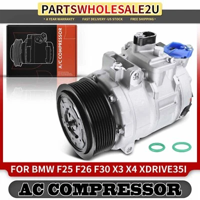 A/C Compressor w/ Clutch for BMW 335i xDrive 2013 X3 2011-2016 X4 2015-2016 3.0L - Изображение 1 из 4