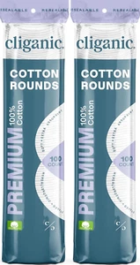 Premium Cotton Rounds for Face (200 Count) | Makeup Remover Pads, Hypoallergenic - Picture 1 of 12