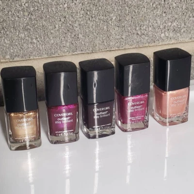 LOTE de esmaltes de uñas COVERGIRL camel fucsia llama némesis bomba oro rosa Foto 1 de 4