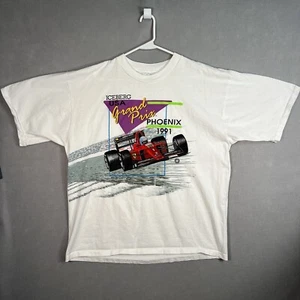 Vintage 1991 Iceberg Formula 1 Racing Grand Prix T Shirt Adult 2XL XXL White - Picture 1 of 7
