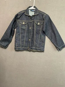 M.H.D Kids Denim Jacket Size 16/18 Blue Jean Jacket NWT Y2K Unisex - Picture 1 of 7