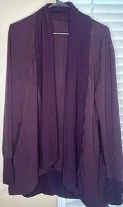 Active Life Cozy Modal Open Front Cardigan Coverup Women's Size M Purple - Picture 1 of 4