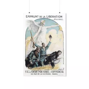 WW1 Poster propaganda prestito militare francese 24x36 pollici | WWI Parigi, anno 1918 - Foto 1 di 9