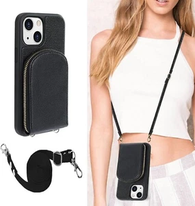 Crossbody Women Phone Wallet Case Compatible for iPhone 6.1 inch Card Holder - Picture 1 of 6