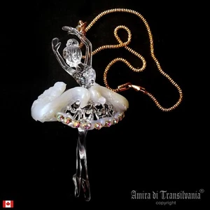 Necklace Woman Jewelry Luxury Vintage Doll Fashion Accessories Ballerina Dancer - Picture 1 of 24