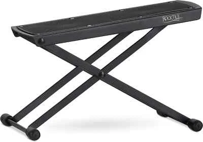 ROCKTILE Banco de pie de guitarra guitarra banco de pie silla de pie estribo soporte de pie reposapiés metal