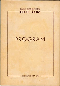 Romania, 1957, Bucharest - "Constantin Tanase" Theatre Programme / Advertising - Picture 1 of 4