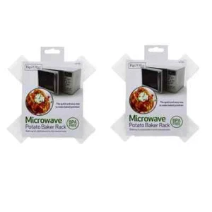 2 CONFEZIONI Porta Patate Microonde Senza BPA Giacca da Forno Spud Supporto UK - Foto 1 di 6