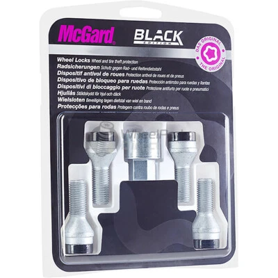 Black McGard 27204SUB 12x1.5 Lock Bolts for Opel Tigra 94-00 on Original Wheels - Image 1 of 2