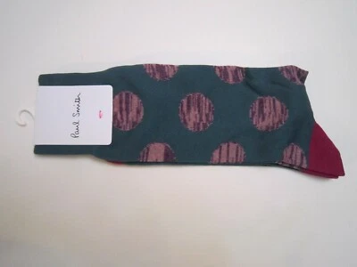 CALCETINES PAUL SMITH TURQUESA CÍRCULOS PARA HOMBRE NUEVOS CON ETIQUETAS ITALIA Foto 1 de 2