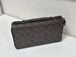 Organizador de viaje COACH para hombre doble cremallera firma negro/carbón F93504 - Imagen 1 de 10