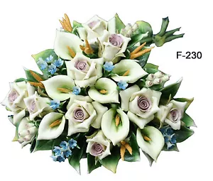 Bouquet con rose e calle - Capodimonte Porcellane Carusio - Bild 1 von 1