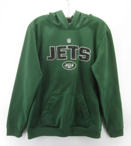 New York Jets Sweatshirt Boys XL Green NFL Team Apparel Hoodie Y2K Youth Graphic - Picture 1 of 10