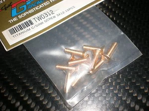 GPM TW0312 Vis TITANE à métaux 6 pans  3x12 mm, tête plate "gold" - Photo 1 sur 1