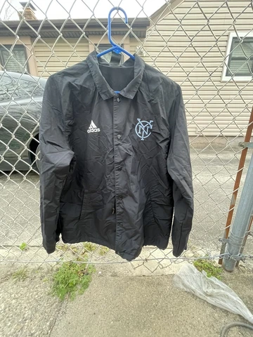 Nwt Adidas Mens NYC New York City FC “FootballClub” Button Up Jacket Small Cover