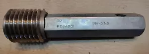 1 3/4 5 NC THREAD SET PLUG GAGE 1.75 5 GO ONLY P.D. = 1.6201 UNC 2B OR 3B NICE - Picture 1 of 3
