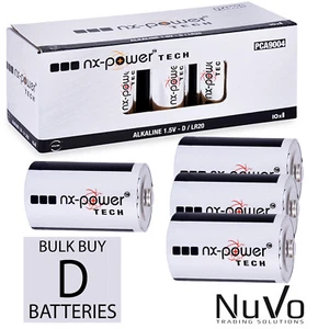 NX Power D Batteries Industrial Alkaline Battery Cell High Capacity Battery LR20 - Picture 1 of 1