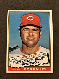 Bob Bailey 1976 Topps 338T Cincinnati Reds Acquire From Expos Baseball Card - Picture 1 of 6