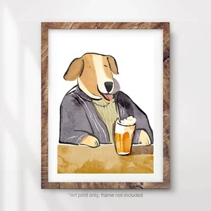 PUB DOG Bar Arte Divertido Impresión Póster Pintura Ilustración Cerveza Extravagante Bar Decoración - Imagen 1 de 2