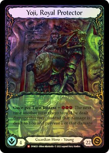FAB RAINBOW FOIL Yoji, Royal Protector (Extended Art)  – Dynasty Card # 025