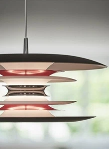 neuwertige Design Pendelleuchte Belid Deckenlampe Deckenleuchte Diabolo 50cm E27 - Bild 1 von 12