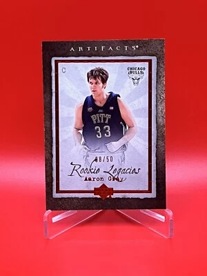 2007-08 Upper Deck Artifacts Rookie Legacies Aaron Gray Red 08/50! Rare! - Image 1 of 2