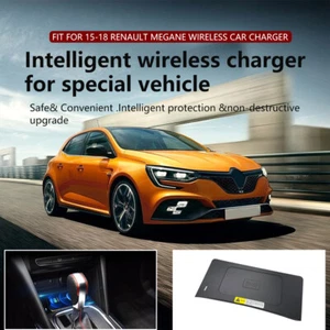 For Renault Megane 2015-2018 Center Console Wireless Fast Charging Pad - Picture 1 of 18