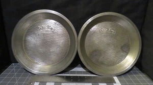 Menge 2 Vintage Bake King gehämmert strukturiert Kuchenform 9" x1-1/4" - Bild 1 von 10
