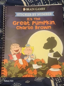 It's The Great Pumpkin Charlie Brown Sticker By Number Brain Games - Picture 1 of 5