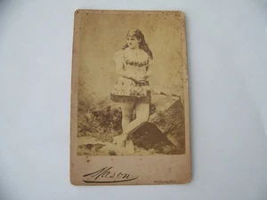 Lucille LaVerne 1880s Cabinet Card Mason Photo of Philadelphia Disney Snow White - Picture 1 of 2