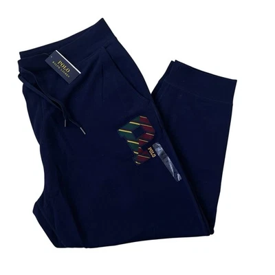 Polo Ralph Lauren Pants Mens 2XB Navy Blue P Patch Joggers Lounge Sweatpants - Image 1 of 4