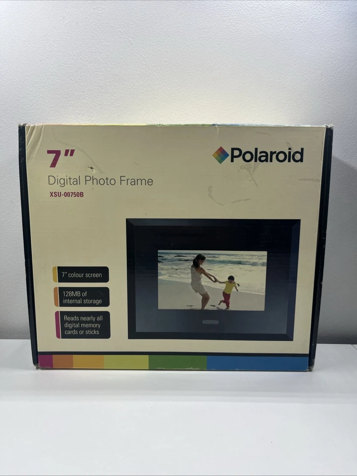 Polaroid 7” Digital Photo Frame XSU-00750B With Colour Screen - New And Sealed - Image 1 of 4