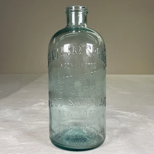 Sand Lake Springwater Rare 1800s Five Pint Bottle Mineral Springs W Sand Lake NY - Picture 1 of 11