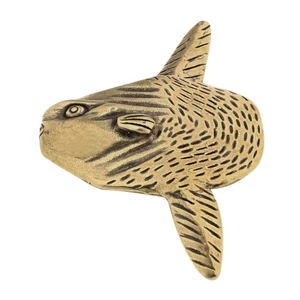 Metal Animal Figurine Statue Sunfish Sculpture Desktop Ornament for Home Decors - Picture 1 of 8