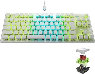 ROCCAT VULCAN TKL Pro USB Gaming Keyboard Japanese Layout White ROC-12-647 - Image 1 of 4