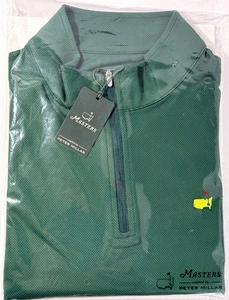 Masters Peter Millar Pullover XL Grün Golf Quarter Zip 2025 PGA NEU - Bild 1 von 9