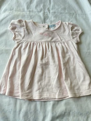 Camisa Le Top Bebé Niña 12 Meses Rosa Suave Algodón Flor Manga Corta Abullonada Foto 1 de 4