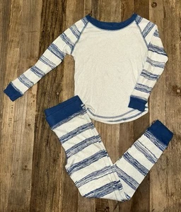 Munki Munki Boys Long Sleeve Blue & Grey Pajama Set Size 8 - Picture 1 of 1