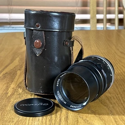 Vintage Minolta Auto Tele Rokkor-PF 135mm f/2.8 Lens W/ Case Cap Manual Japan - Image 1 of 4