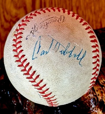 Carl Hubbell HALL OF FAME Single Signed Horse Hide Baseball JSA  COA - Image 1 of 4