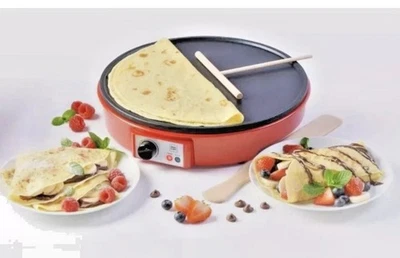 Heat & Eat Crepe Pancake Maker Non Stick Coating With Adjustable Temperature - Image 1 of 3